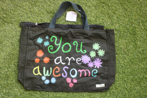 TLCB-005d/Cotton shopping Tote Bags-Hand Painted W/WO