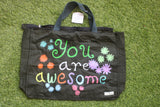 TLCB-005d/Cotton shopping Tote Bags-Hand Painted W/WO