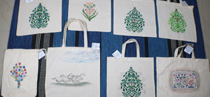 TLCB-005d/Cotton shopping Tote Bags-Hand Painted W/WO