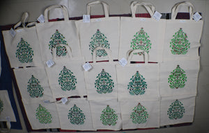 TLCB-005d/Cotton shopping Tote Bags-Hand Painted W/WO