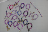 TLBDS-008/Beaded coloured combination of bracelets, anklets, earrings-set