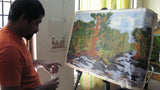 TLELI-007/Oil on Canvas-Wood Stream