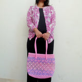 TLBAS-009/Handcrafted Sparkling diamond pattern baskets