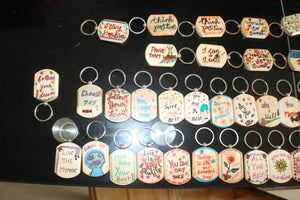 TLDIY-004c/Wooden and painted Key Chains