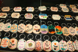 TLDIY-004c/Wooden and painted Key Chains