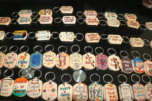 TLDIY-004c/Wooden and painted Key Chains