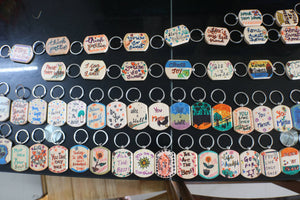 TLDIY-004c/Wooden and painted Key Chains