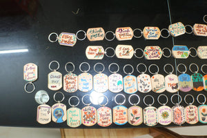 TLDIY-004c/Wooden and painted Key Chains