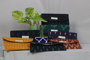 TLCB-0066/Clutch bag/Ikkat/Mix design Purse