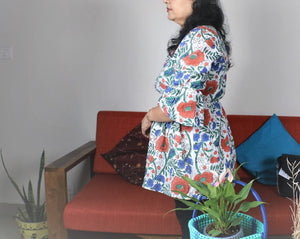 TLFAB-008a/Cruz Top with neck string & elastic/Peplum Kurti