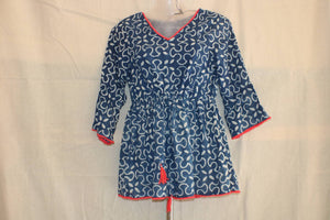 TLFAB-007b/Red Lace Designer Kurtis with string