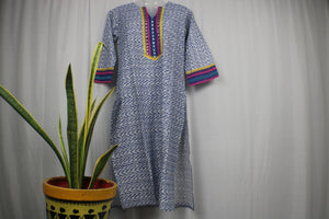TLFABk-00010/Shalu Print/Jeans Blue Long Kurtis