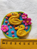 TLFM-014-Ducks in pond Fridge Magnet