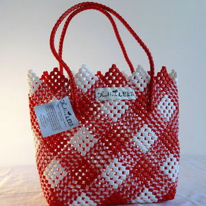 TLBAS-0010/Vangi Cross-Knot Big Check/V Design/S/M-w/without lining - Thalir Leed®