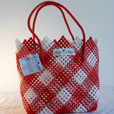 TLBAS-0010/Vangi Cross-Knot Big Check/V Design/S/M-w/without lining - Thalir Leed®