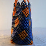 TLBAS-0010/Vangi Cross-Knot Big Check/V Design/S/M-w/without lining - Thalir Leed®