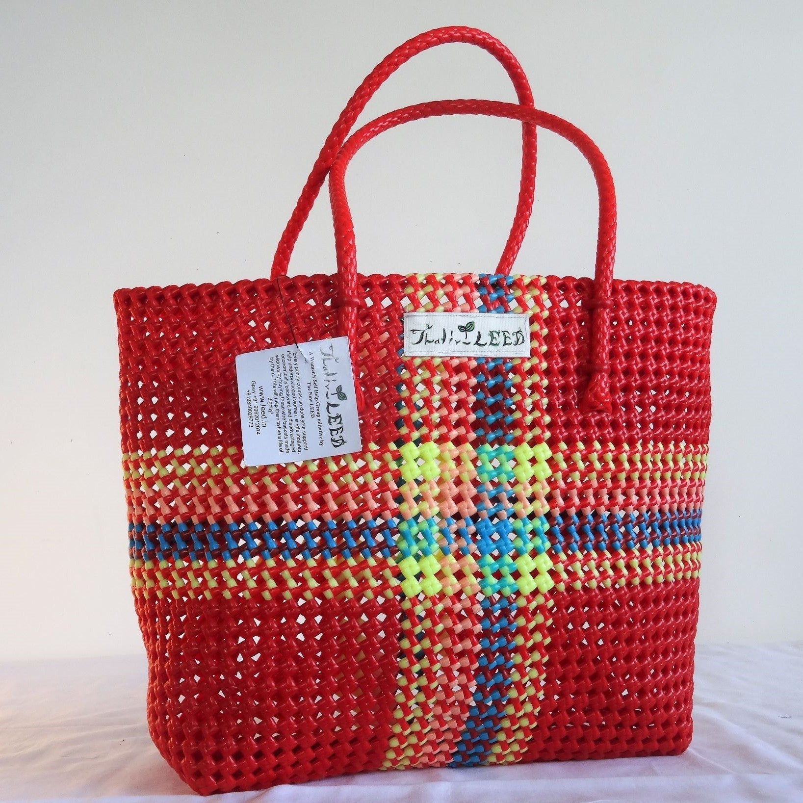 TLBAS-0017/Malligai -Multi-Cross Colour Basket (M) - Thalir Leed®