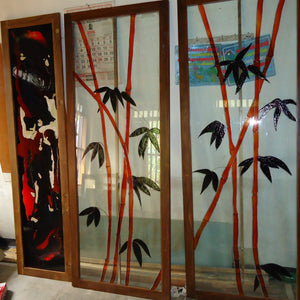 TLELI-Acrylic on Wall/glass -Bamboo view - Thalir Leed®