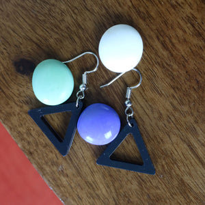 TLRJ-009/ square & triangle earrings - Thalir Leed®