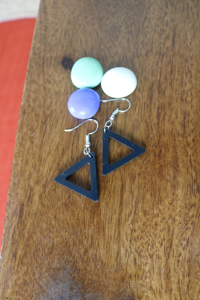 TLRJ-009/ square & triangle earrings - Thalir Leed®