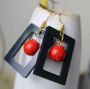 TLRJ-003/Rasin Square Earring - Thalir Leed®