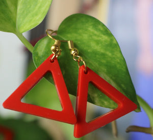 TLRJ-009/ square & triangle earrings - Thalir Leed®
