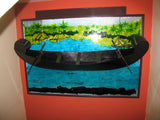 TLELI-Glass Painting; ‘Boat & backwater ’ - Thalir Leed®