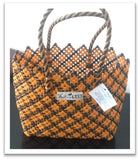 TLBAS-0010/Vangi Cross-Knot Big Check/V Design/S/M-w/without lining - Thalir Leed®