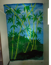 TLELI-Acrylic on Wall/glass -Bamboo view - Thalir Leed®